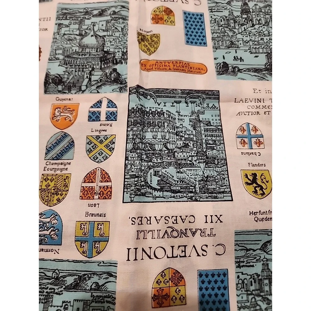 Life Of The Twelve Caesars Fabric Material Coat Arms Suetonius Tranquillus 144